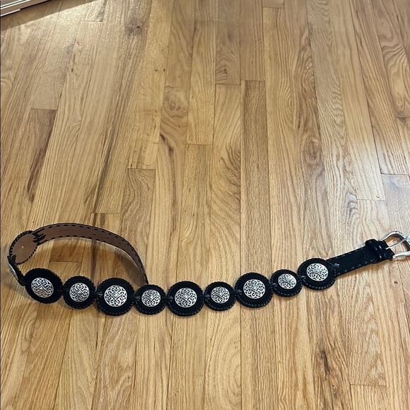 Brighton Accessories - Brighton Black Suede Western Conch Belt Sz 38